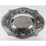 German Rococo Revival .800 silver reticulated centerpiece bowl