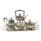(lot of 8) Black, Starr & Frost sterling silver and gilt wash hot beverage service