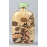 Chinese Inside Painted Snuff Bottle, Marked Yan Yutian
