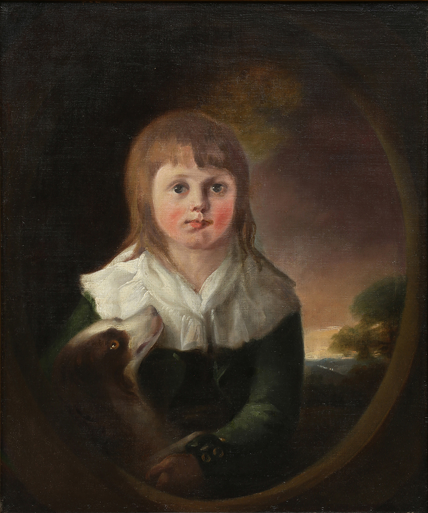 Attributed to John Hoppner (British, 1758-1810), “Master Hoppner,” oil on canvas, unsigned, artist