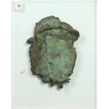 Tennis Player, 1977, bronze wall relief, indistinctly signed and dated lower right, overall (with