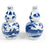 Chinese Blue-and-White Double Gourd Vases