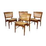 (lot of 4) Finn Juhl for Baker NV51 teak side chairs