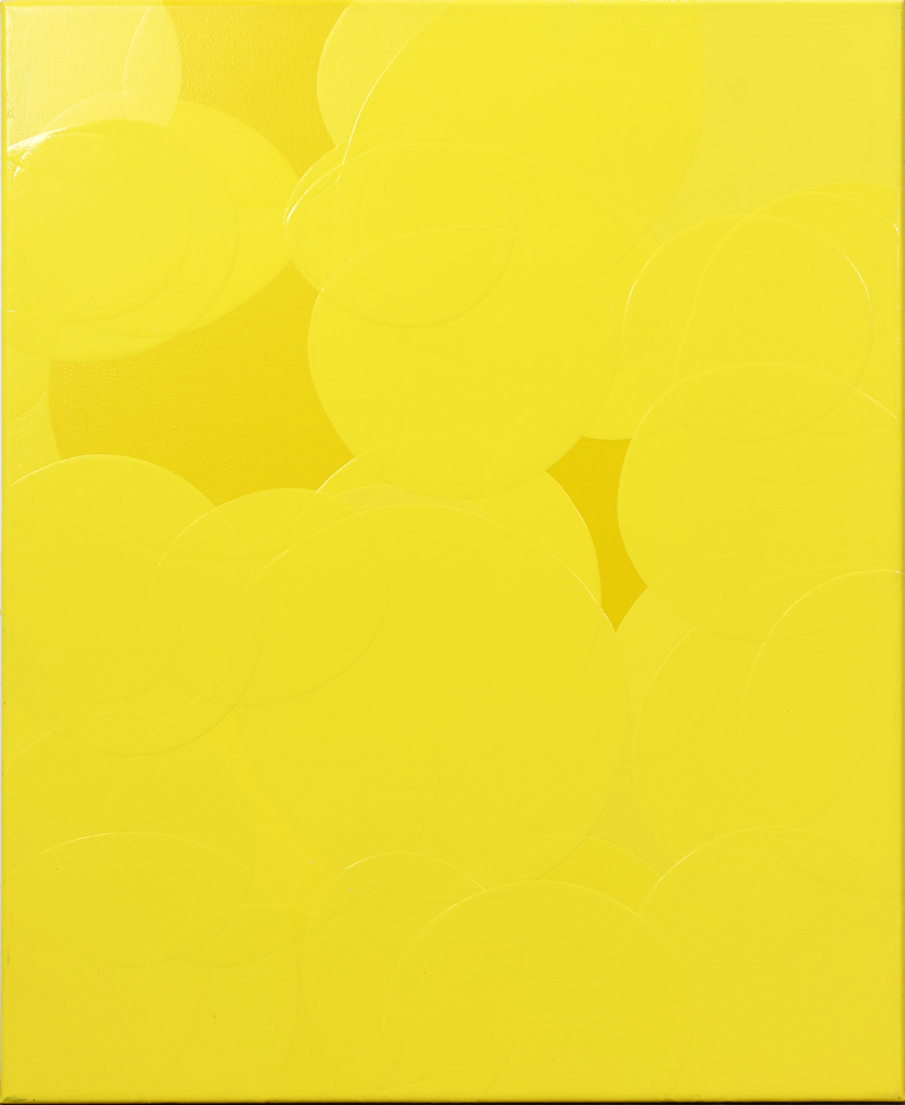 Andreas Reiter Raabe (Austrian, b. 1960), Untitled (Yellow Pools), 1998, acrylic on canvas, signed