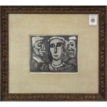 Georges Roualt (French, 1871-1958), "Les Visages," lithograph, signed in plate lower right,