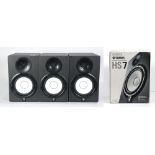 (lot of 4) Audio group, consisting of (4) Yamaha HS 7 powered studio monitors, one in box 13"h x 8"