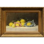After William J. McCloskey (American, 1859–1941), Still Life with Tissue Wrapped Lemons, oil on