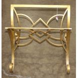 Art Deco gilt metal magazine rack