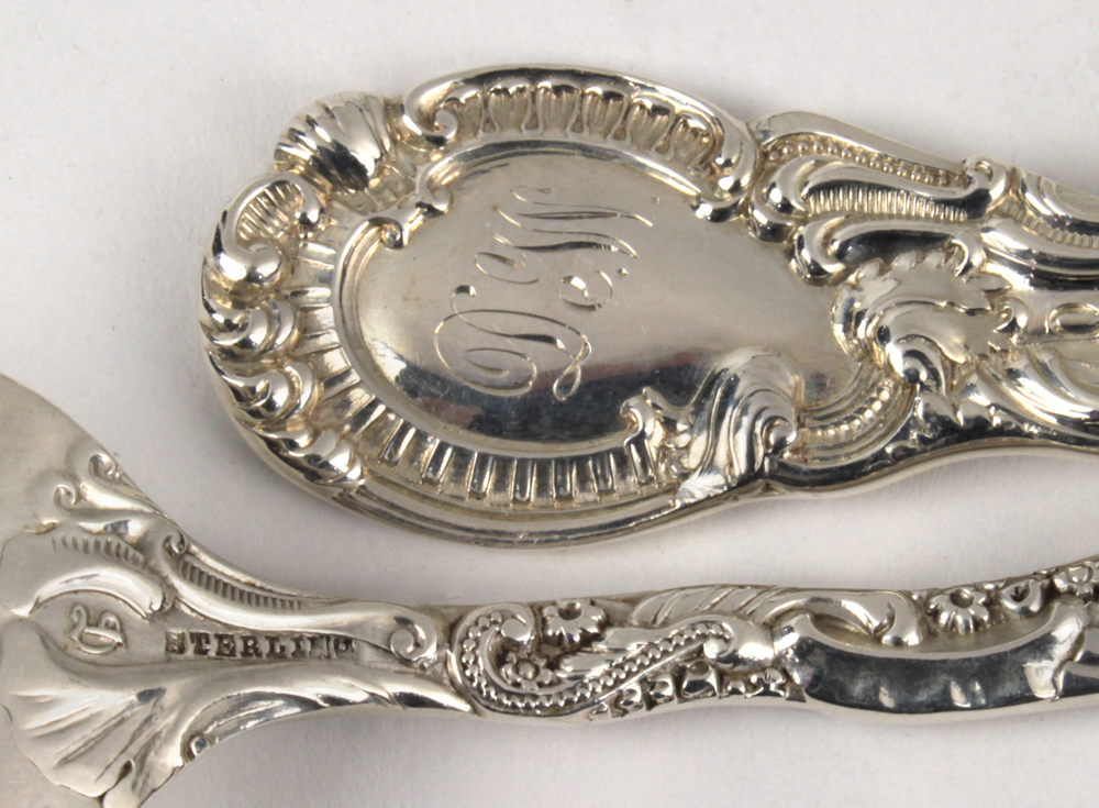 (lot of 84) William B. Durgin Co. sterling silver flatware service in the "Louis XV" pattern - Image 2 of 2