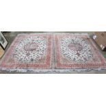 Pair of Persian Tabriz carpets, 5' x 6'8"