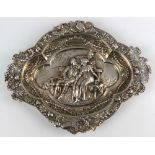 German .800 silver Rococo Revival nut bowl