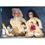 One bin of dolls, consisting of Madame Alexander "Little Women," Li'l Innocents "Ireland," and