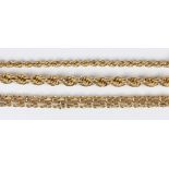 (Lot of 3) 14k yellow gold and metal bracelets Including 1) 14k yellow gold, 7.6 mm double link,