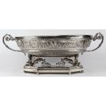 French Egyptian Revival silver centerpiece bowl by Falkenberg