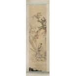 Manner of Chen Shaomei (Chinese, 1909-1954), Scholar Under Autumn Leaves, ink and color on silk, the