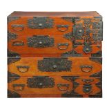 Japanese Two-part Tansu Chests