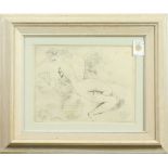 Marc Chagall (Russian/French, 1887-1985), Nude, 1924, etching, unsigned, overall (with frame): 16"