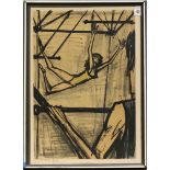 Bernard Buffet (French, 1928-1999), Acrobat, lithograph in colors, signed in pen lower left, edition