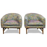 Pair of Mid Century Milo Baughman lounge chairs