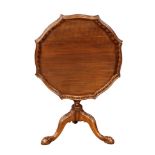 Chippendale solid mahogany tilt top table