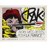 Roy Lichtenstein (American, 1923-1997), "Crak" Philadelphia Museum poster, signed in pen lower