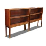 (lot of 2) Danish mahogany bookcases