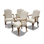 (lot of 4) Louis XV style armchairs