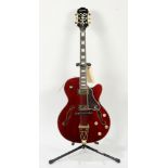 Epiphone Joe Pass Emperor II Pro electric guitar, body in Wine Red with a three piece laminated