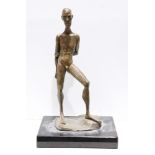 Male Model, 2007, bronze sculpture on marble base, signed "Cantor" and dated on base, edition 1/