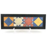 Framed Grueby Art Pottery tiles