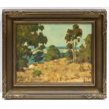 Peter H. Rohde (American, 1878-1949), Along the Coast, oil on board, unsigned, overall (with frame):