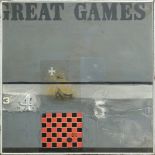 Jack Millick (American, 20th century), "Great Games of the Western World," mixed media on canvas,