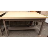 Drafting table, with adjustable top, 37.5"h x 6'w x 37.5"d