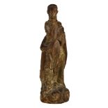 Spanish Colonial carved wood Santos figure