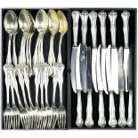 (lot of 34) Italian 800 silver flatware service