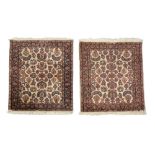 (lot of 2) Indo Sarouk carpets, 3'6" x 5'1" and 3'7" x 5'