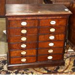 Early Amberg's Patent Cabinet Letter File, the twelve drawer case retains the original finish, and