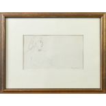 Robert Seufert (American, 20th century), Nude, ink on paper, signed lower right, overall (with