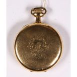 14k yellow gold open face pocketwatch case The 14k yellow gold, open face pocketwatch case,