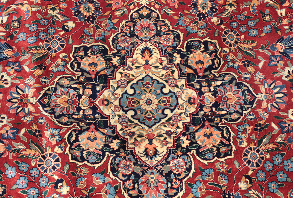 Persian Kashan carpet, 13"h x 10'11" - Image 2 of 4