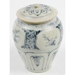 Vietnamese Blue-and-White Porcelain Jar, Flowers