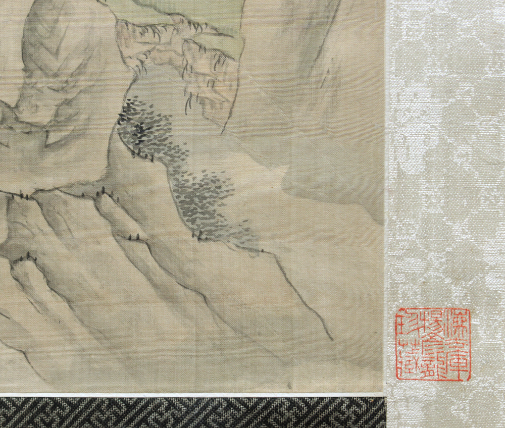 Chinese Scroll, Attributed to Qian Du, Red Cliff - Image 4 of 4