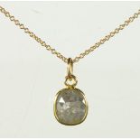 Diamond and 18k yellow gold pendant-necklace
