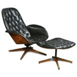 (lot of 2) George Mulhauser for Plycraft lounge chair with ottoman circa 1960