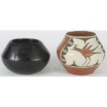 (lot of 2) Southwest pottery group, consisting of a Zia Pueblo Dominguita H. Pino vessel with