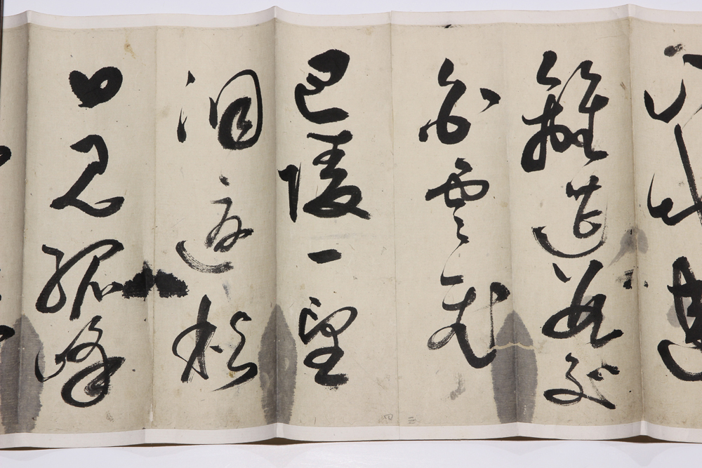 Manner of Li Jian (Chinese), Calligraphy in Running Script, ink on paper handscroll, bearing two - Image 3 of 4