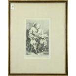 After William Hogarth (British, 1697–1764) "Simon Lord Lovat," etching, titled in plate lower