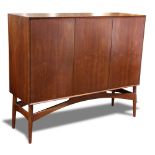 Danish Modern teak cabinet on stand