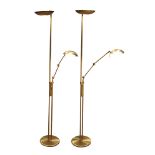 (lot of 2) Pair Koltkotter brass floor lamps