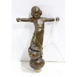 Peter Tereszczuk (Austrian, 1975-1963), Little Girl Jumping Rope, bronze figurine, signed verso,
